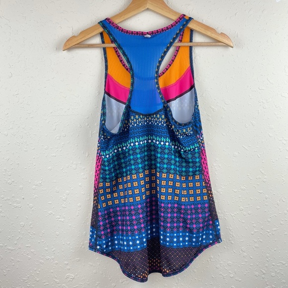 FILA Colorful Razerback Tank Top Geometric XS - Picture 2 of 6